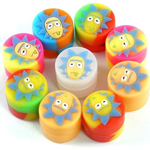 50pcs silicone Wax Container 2ml Silicone storage bottle oil Jars Concentrate Case for cigarette accessorices