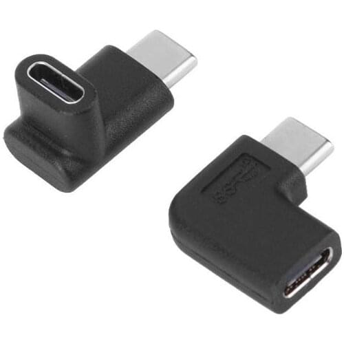 90 Degree Right Angle Left Angle USB 3.1 Type C Male to Female USB-C Converter Adapter for Smart Phone