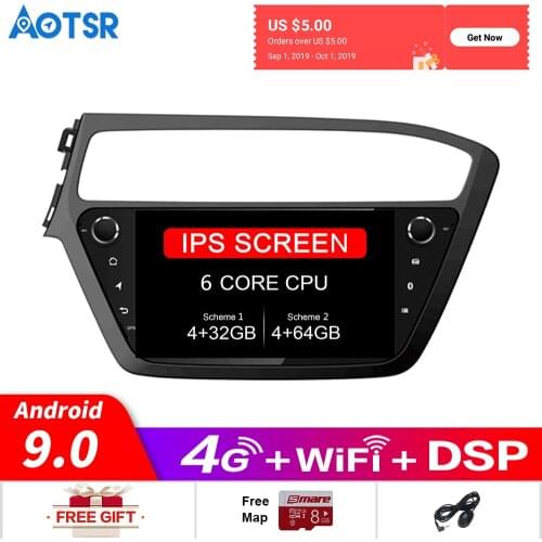 Android 9.0 DSP Car GPS Navigation radio For Hyundai I20 2018+ car Multimedia Player Radio Screen Audio Head Unit No DVD 64GB