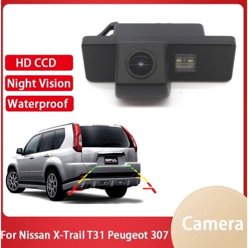 Car Rear View Camera For Nissan X-Trail T31 Peugeot 307 CCD Full HD Night Vision Waterproof reversing Camera high quality RCA