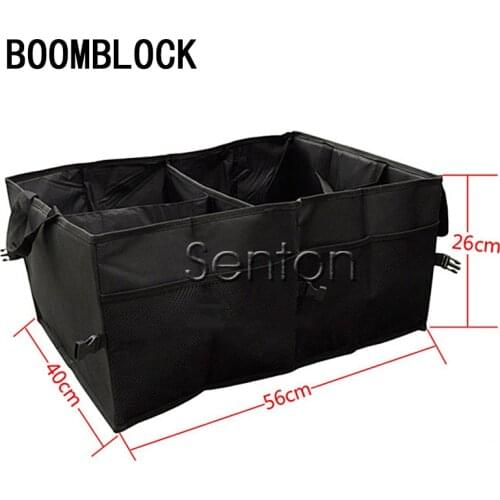 BOOMBLOCK Black Foldable Cooler Trunk Organizer For Mercedes W204 W210 AMG Benz Bmw E36 E90 E60 Fiat 500 Volvo S80