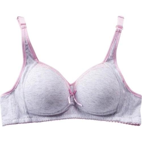 Women Sweet Student Sexy Bra Push Up Bra For Small Breast Gather Thin Cup Bra Soft Thin Cup Small Young Girl Bra 85B 80B 75B