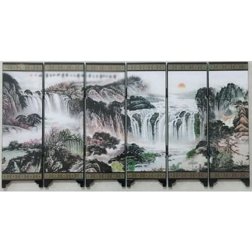 Decor Wall Divider Partition Screen Art Decal Kitchen Wooden Chinese Folding