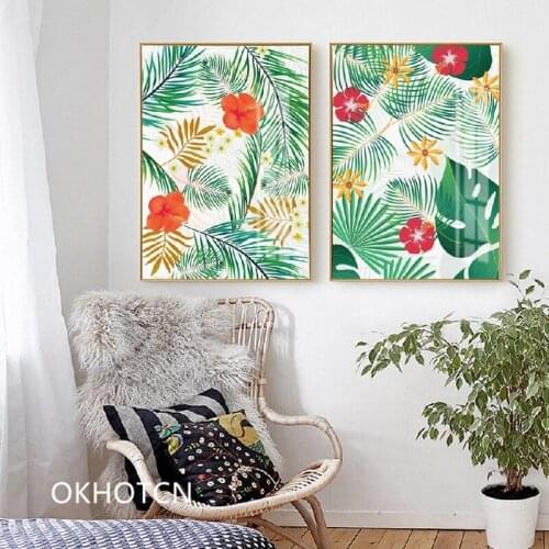 Elegant Cartoon Flowers Nordic Simple Style Home Decor Space Art Posters Canvas Prints Painting Wall Pictures For Room Unframed