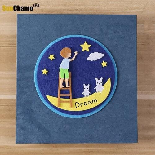 European-style Photo Album This Yearbook Diy Handmade Baby Growth Album Interstitial Large-capacity Family Self-adhesive Film
