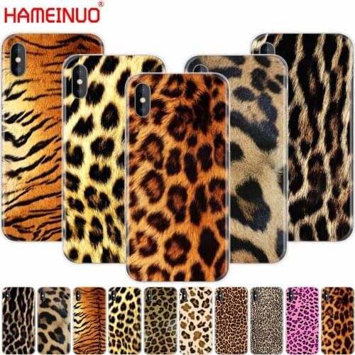 HAMEINUO Fashion Tiger Leopard Print Panther Photo cell phone Cover case for iphone X 8 7 6 4 4s 5 5s SE 5c 6s plus
