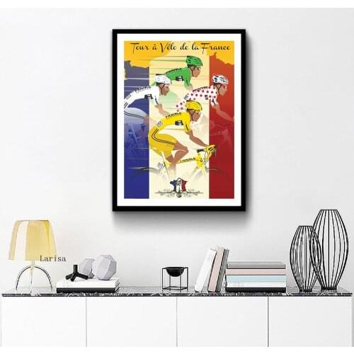 France Cycling Race Canvas Painting Wall Art Prints Poster Pictures for Living Room Colour Unique Modern Home Decoration