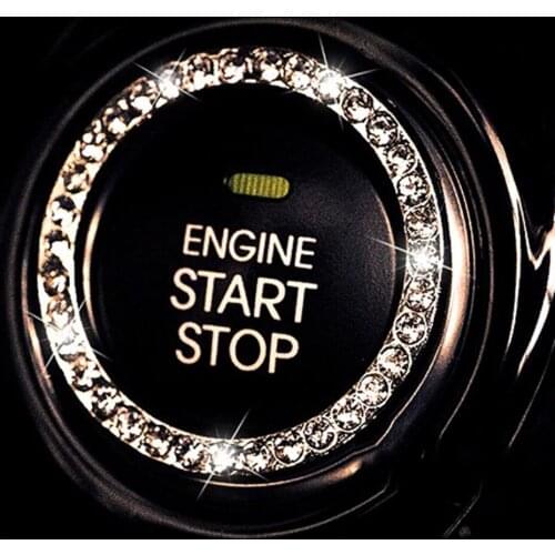 Crystal Car Engine Start Stop Ignition Key Ring For Jeep Compass Grand Cherokee Liberty Patriot Wrangler