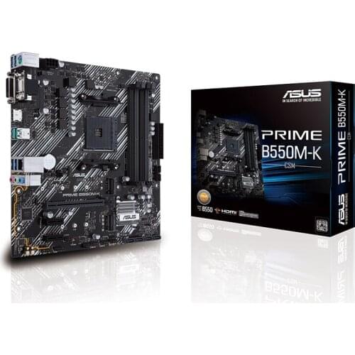 ASUS B550M-K (Ryzen AM4) Micro ATX Motherboard With Dual M.2 PCIe 4.0 1 Gb network card HDMI/D-Sub/DVI SATA 6 Gbps USB 3.2 Gen 2
