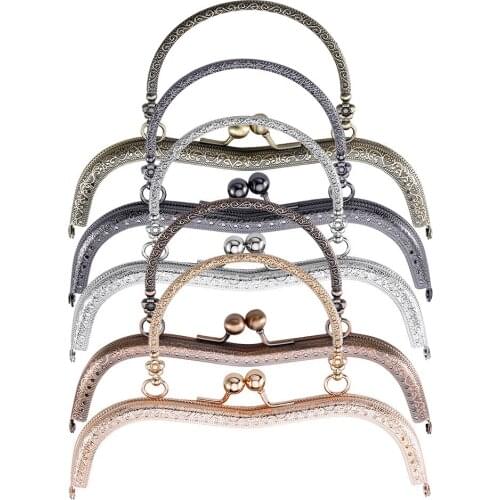 Metal Purse Frames 19cm Kiss Clasp Closure Handle Clutch Bags Part Handbag Replacement Wallet Accessories Hardware