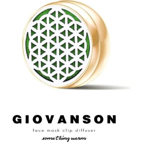 Stainless Steel Gold Color Fashion Brooch Essential Oil Diffuser Clip Tie Clips Cufflinks Charms Mirror 12mm Jewelry For Face