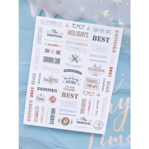 Fashion Letter Nail Stickers Nail Design 2021 Nail Art Accessories Stickers for Manicure Sliders for Nails Decorations Decals