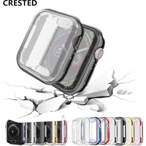 Soft Silicone case cover For apple watch band Apple Watch 4 3 5 case 44mm/40mm iwatch 42mm/38mm case&screen protector cover