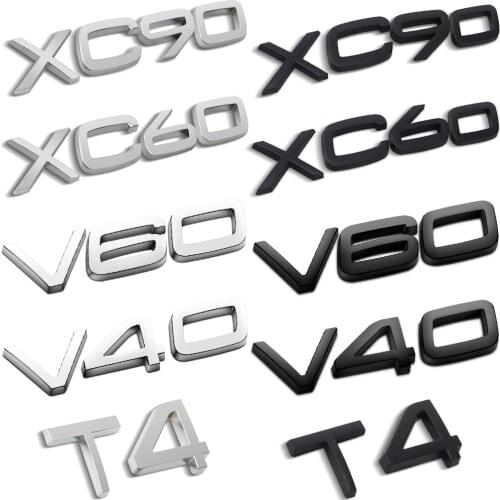 XC60 XC90 V40 V60 S60L T4 Trunk Sticker Black Car Styling For Volvo V50 C30 C60 C70 V70 V90 Tailgate Label Logo Accessories