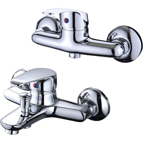 Wall Mounted Bathtub Faucet Shower Mixer Valve Brass Cold and Hot Water Mixer Tap Single Handle Bath Shower Bathtub Faucet Valve
