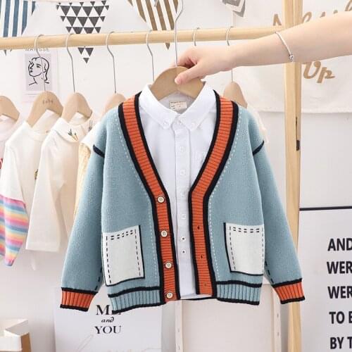 New Winter Coat Kids Baby Girls Boys Autumn Winter Full Sleeve Outwear Coat Toddler Boys Children Girls Cardigan Sweater 1-7Y