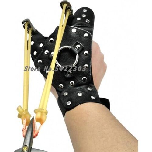Left /right Hand Hunting Safety Glove Fishing Slingshot Archery Shoot Protective Waistband Steel Hand Guard Protector