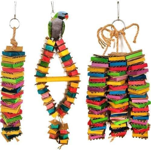 Parrot Bird Toy for Parakeets Agaponis Chewing Cardboard Destroy Birds Toy Parrot Toys for Large Small Birds Toy Accessories