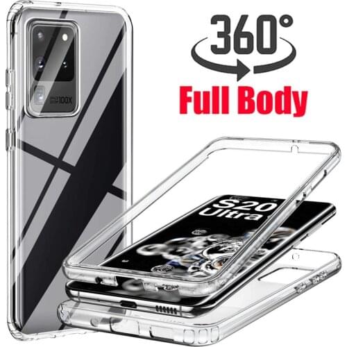 360 Full Body Soft Clear Cover For Samsung Galaxy A31 A01 A41 A51 A71 M31 M21 A30S A30 A20 A20S A10 A10S A50 J4 J6 S20 Plus Case
