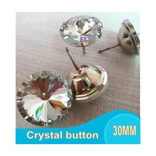 Crystal Glass Fasteners Button Nail Fashion Sofa Soft Hard Pack KTV Backdrop Bedroom TV Furniture Wall Decoration Accessories