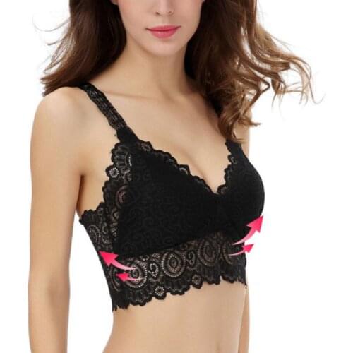 Sexy Women Floral Lace Crochet Bralette Bralet Bra Bustier Crop Top Cami Padded Tank Top White Black