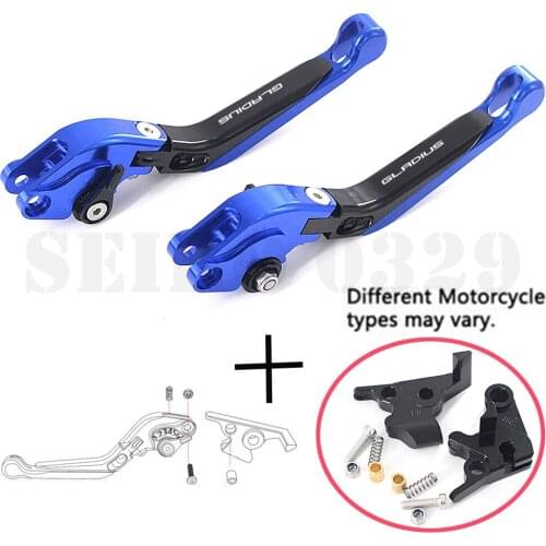 For SUZUKI SFV650 GLADIUS 09 10 11 12 13 14 15 WITH LOGO Adjustable Motorcycle Folding Extendable Brake Clutch Lever