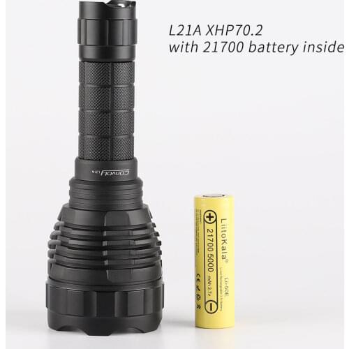Convoy L21A with CREE XHP70.2 LED, 21700 flashlight,built-in 21700 battery