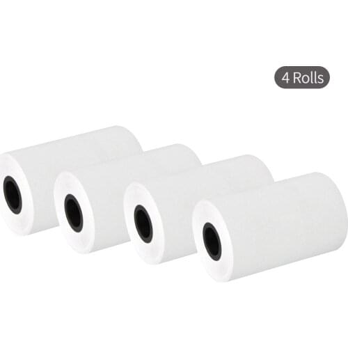 4 Rolls Thermal Receipt Paper 57x40mm/2.24x1.57in White Thermal Paper Roll Bill Ticket Clear Printing for 58mm Thermal Printer