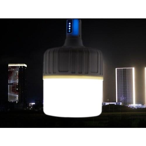 YUPARD USB Rechargeable Light Bulb Outdoor Camping 3 Modes Dimmable Portable Lanterns Emergency Night Market Light