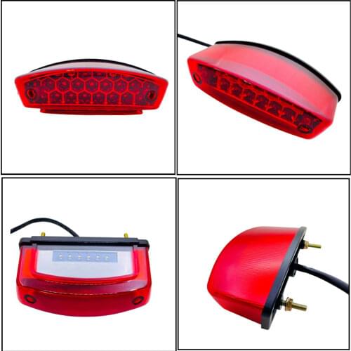 Universal 21 LED Motorcycle Rear Tail Light Motorbike License Plate Brake Lamp For Suzuki Ducati Monster M900 M1000 S4R Vespa