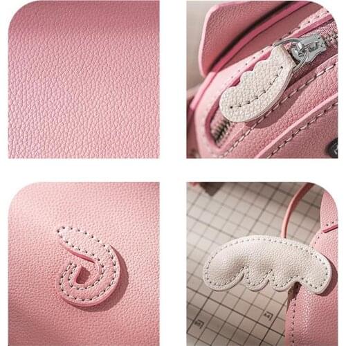 Lovely Pig Shape Womens Leather Handbag Shoulder Bag Tool DIY Kit for Girls