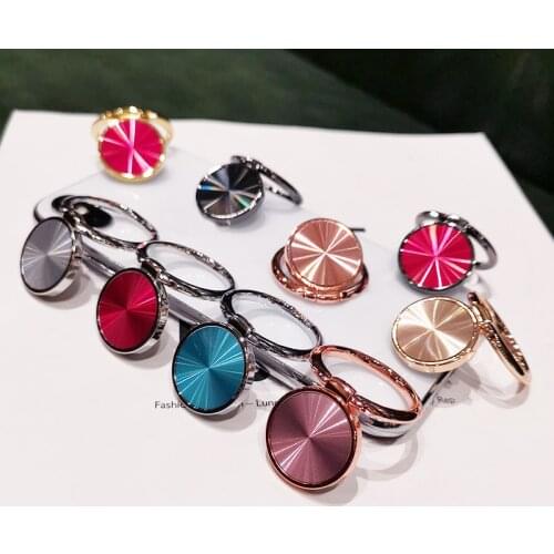 Mobile Phone Stand Finger Ring Holder Table Stand ForIphone ForHuawer Gold Red Silver Blue For Women Cell Phone Stand Beautiful