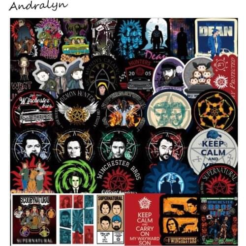 10/50Pcs Supernatural Stickers American TV Series Stickers For Skateboard Laptop Car Styling Luggage Waterproof Stickers