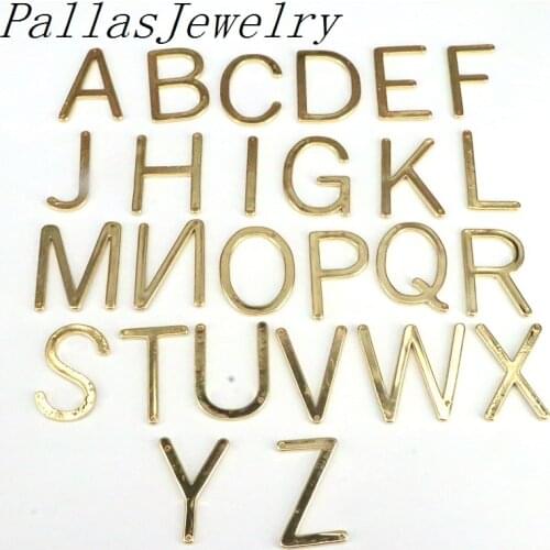 10Pcs Gold Color Capital Letter Name Necklace Pendant For Women Fashion A-Z Letter Jewelry Pendant Jewelry Making
