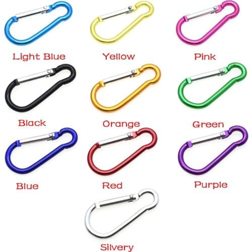 1000pcs Aluminum Carabiner Snap Hook Keychain For Paracord Outdoor Activities Hiking Camping 10 Colors