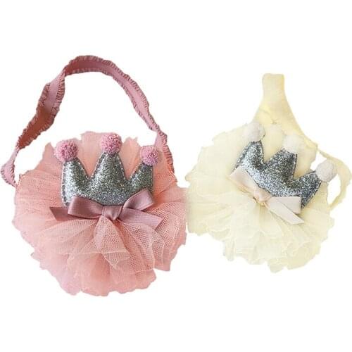 3pcs Baby Crown headband Hair Accessories Headband No Trace Childrens Yarn accessories Girl newborn Headwear Net Yarn