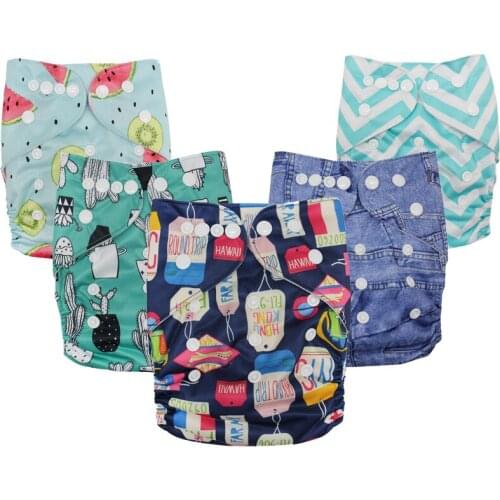2020 New 3pcs/set Washable Eco-Friendly Cloth Diaper Adjustable Nappy Reusable Cloth Diapers Fit 0-2years 3-15kg baby