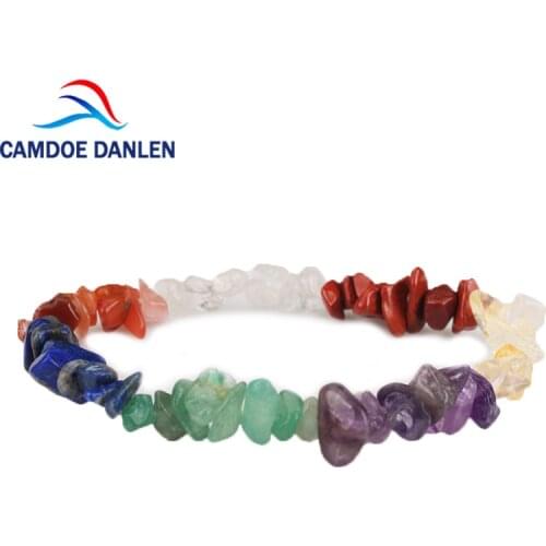 30 Design 7 Chakra Healing Crystals Natural Stone Chips Tourmaline Strand Women Gravel Bracelets For Fashion Party Jewelry