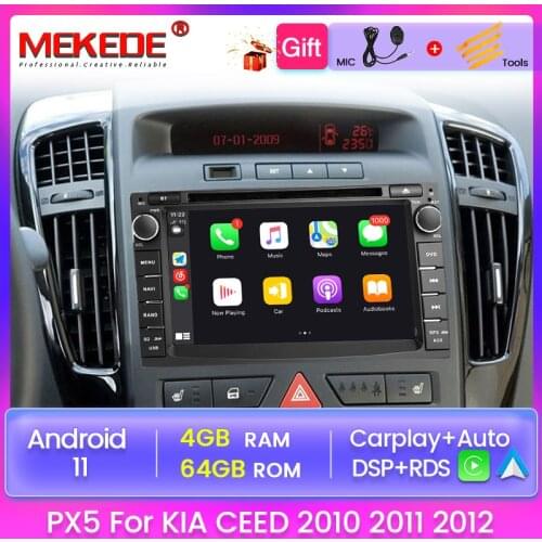 IPS DSP 4GB 64 2Din Android 11 Car Multimedia Player For Kia Ceed 2010 2011 2012 Venga Stereo Radio Audio GPS Glonass Navigation