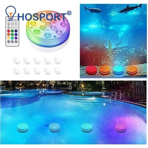 Pool Floating Light 13LED Waterproof Underwater Lamp Colorful Night Light with Remote Control for Pool Pond Bath Fountain Decor