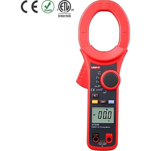 UNI-T UT220 UT-220 Professional Multitester 2000A Auto Range Data Hold LCD Backlight Digital Clamp Meters Megohmmeter