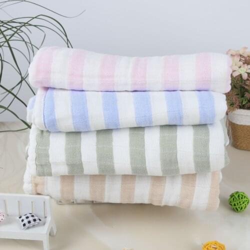Bamboo Fiber Color Gauze Bath Towel Childrens Summer Cool Blanket Baby Four-layer Bamboo Cotton Towel Children