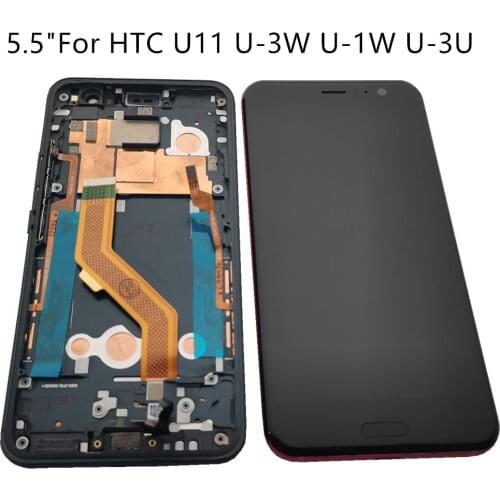 For 5.5" HTC U11 LCD Display+ Touch Screen Digitizer Assembly For HTC U-3w U-1w U-3u Display Replacement Repair Parts