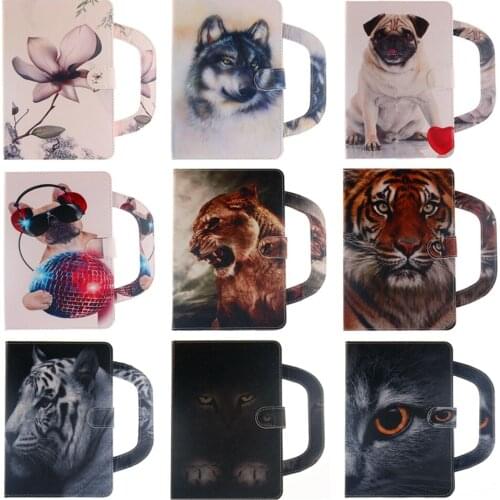 For iPad Air 1 Case Tiger Wolf Pug Lion PU Leather Flip Stand Case for Apple iPad 5 Case for iPad Air 1st Gen Flip Case Cover