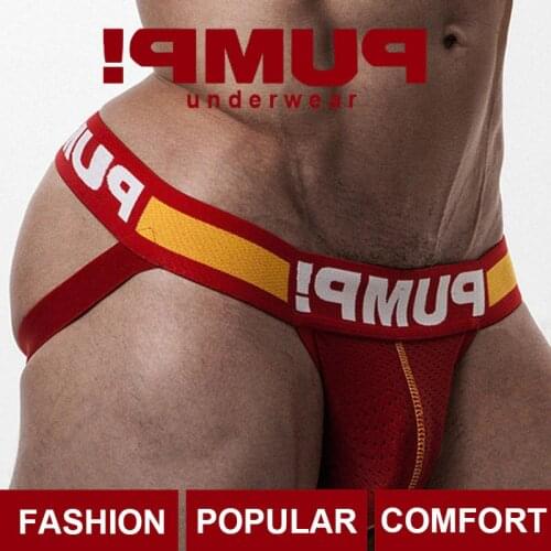 Breathable Cotton Gay Men Sexy Underwear Thong Men Jockstrap Popular Mens Thongs And G Strings Sissy panties Lingerie