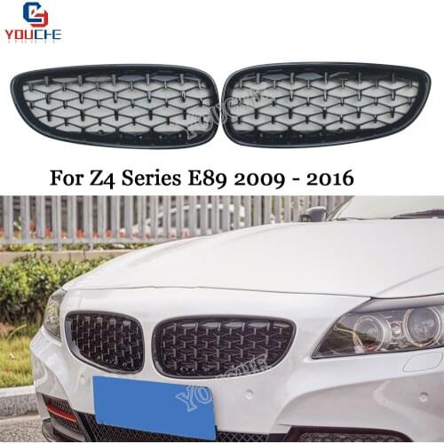 E89 Diamonds Grille Front Bumper Kidney Grille Black Grills for BMW Z4 Series E89 2009 - 2016 2-door Coupe Convertible