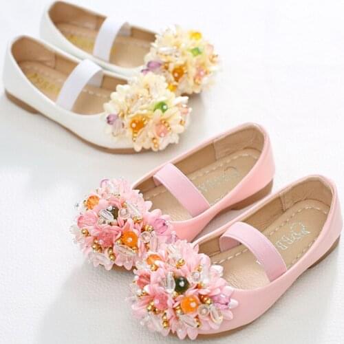 New 2016 Enfants fashion sweety girls shoes,Lovely flower bow children sandals,High quality princess kids shoes,dancing shoes