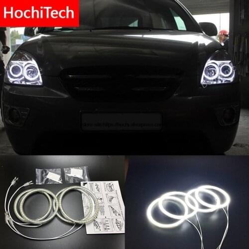 HochiTech for Kia Carens Rondo 2006-11 Ultra bright SMD white LED angel eyes 2600LM 12V halo ring kit daytime running light DRL