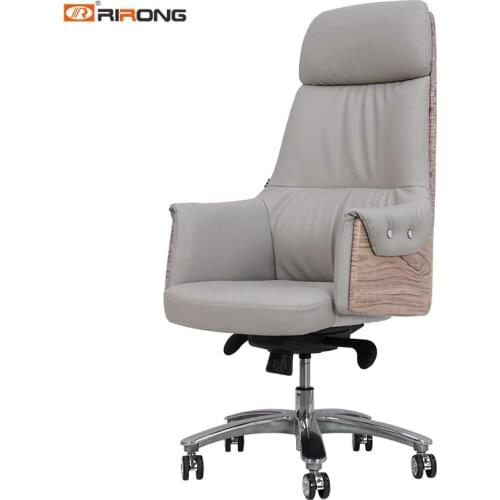 Home Office Study Gaming Manager Executive Leather Wood with Wheel Liftable Swivel Office Chair Meeting Chair Set