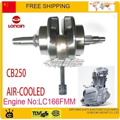 LONCIN 250cc air cooled crankshaft CBD250 Dirt Bike, ATV QUAD engine crank shaft engine ACCESSORIES parts free shipping
